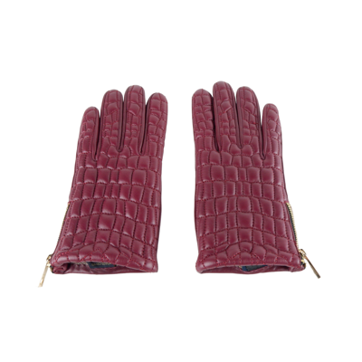 Shop Cavalli Class Red Lambskin Women's Glove
