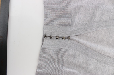 Shop Cavalli Gray Cropped Wool Women's Cardigan