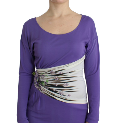 Shop Cavalli Purple Longsleeved Women's Dress