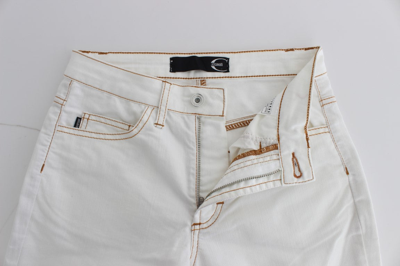 Shop Cavalli White Cotton Blend Slim Fit Women's Jeans