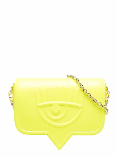 Shop Chiara Ferragni Women's Yellow Polyurethane Shoulder Bag