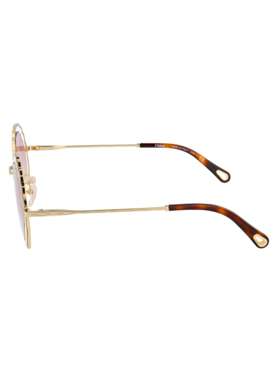 Shop Chloé Women's Multicolor Metal Sunglasses