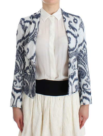 Shop Christian Pellizzari Elegant Two-tone Blue Short Women's Blazer