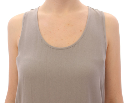 Shop Comeforbreakfast Gray Viscose Tank Top Shirt Women's Blouse