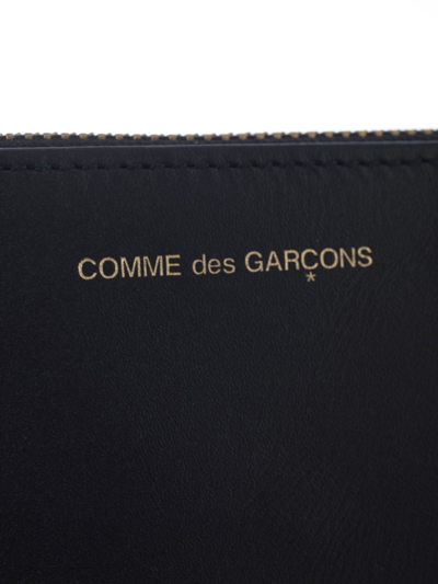 Comme des Garçons Leather Colour Inside wallet - Black/Blue