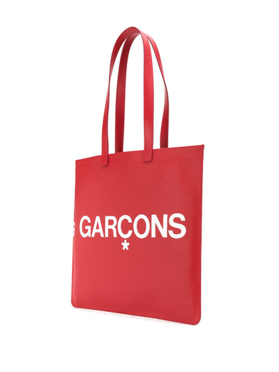 Shop Comme Des Garçons Women's Red Leather Tote