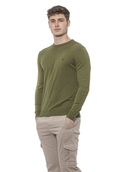 Shop Conte Of Florence Green Cotton Men's Sweater
