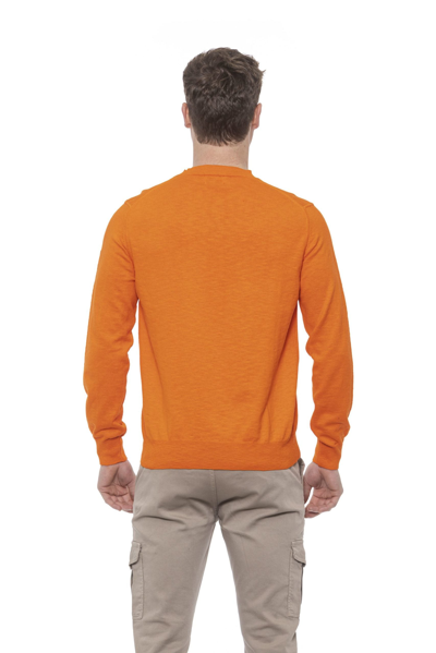 Shop Conte Of Florence Orange Cotton Men's Sweater