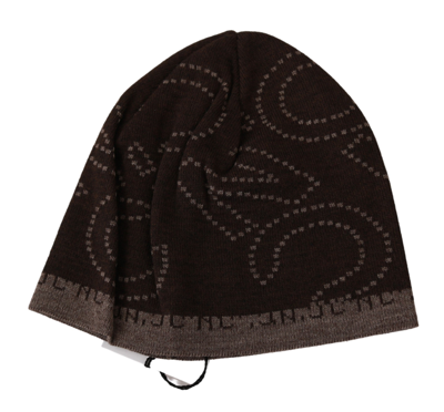 Costume National C'n'c  Beanie  Wool Blend Branded Hat In Brown