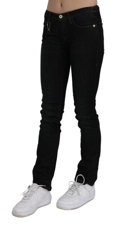 Shop Costume National Chic Black Mid Waist Slim Fit Denim Women's Jeans