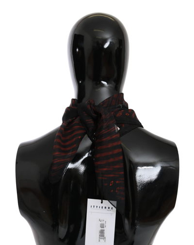 Costume National Elegant Silk Scarf Bandana Hat In Black Orange In Black