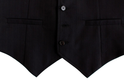 Shop Costume National Black Striped Cotton Casual Men's Vest