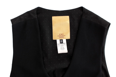 Shop Costume National Black Wool Blend Casual Men's Vest