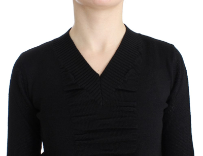 Shop Costume National Black V-neck Wool Women's Sweater