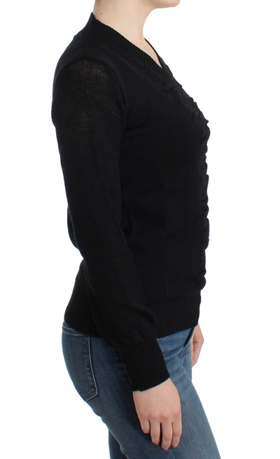 Shop Costume National Black V-neck Wool Women's Sweater