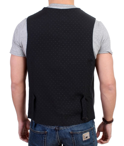 Shop Costume National Black Wool Blend Casual Men's Vest