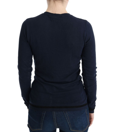 Shop Costume National Blue V-neck Viscose Women's Sweater