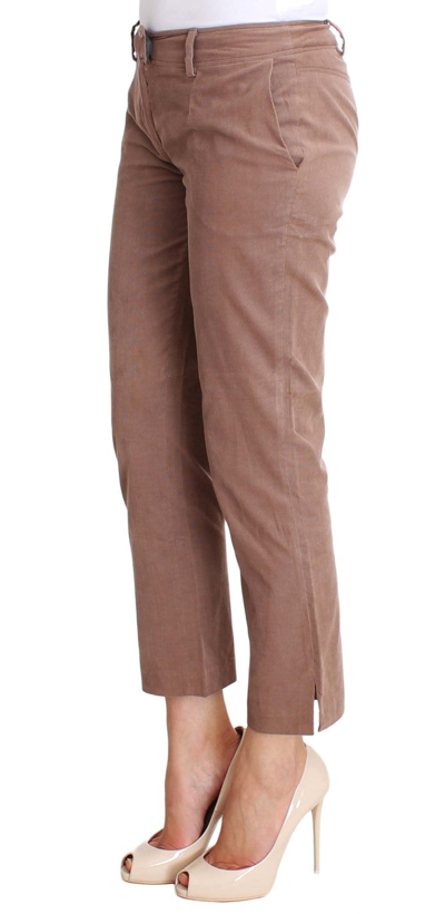 Shop Costume National Brown Cropped Corduroys Women's Pants