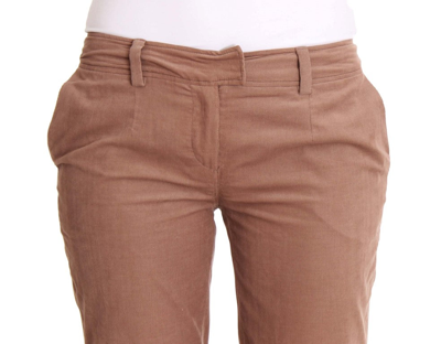 Shop Costume National Brown Cropped Corduroys Women's Pants