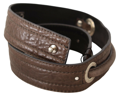 Shop Costume National Brown Leather Silver Fastening Women's Belt