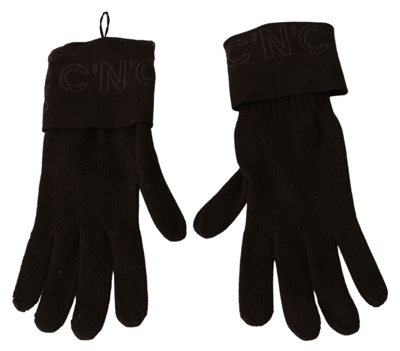 Shop Costume National Elegant Brown Knitted Women's Gloves