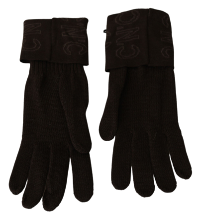 Costume National C'n'c   Wool Knitted One Size Wrist Length Gloves In Brown