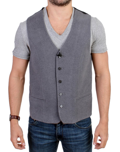 Shop Costume National Gray Cotton Blend Casual Men's Vest