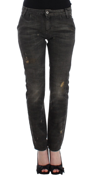 Shop Costume National Gray Distressed Women's Jeans