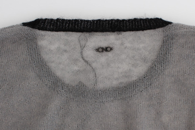 Shop Costume National Gray Embellished Asymmetric Women's Sweater