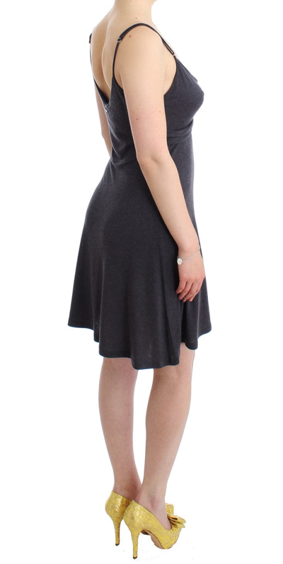 Shop Costume National Gray Knitted A-line Women's Dress