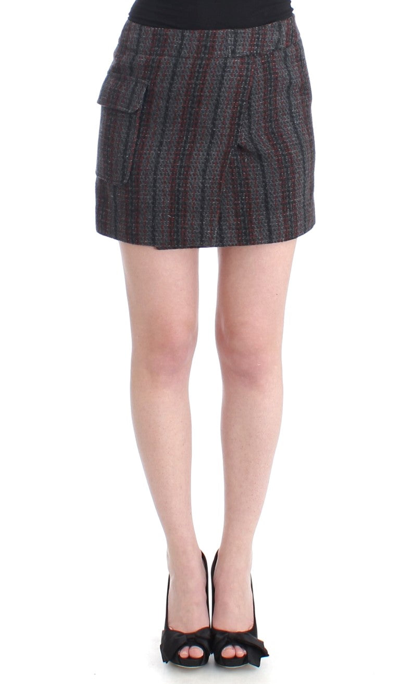 Shop Costume National Gray Wool Mini Women's Skirt