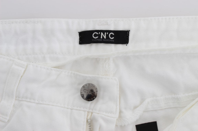 Shop Costume National White Cotton Slim Fit Denim Bootcut Women's Jeans