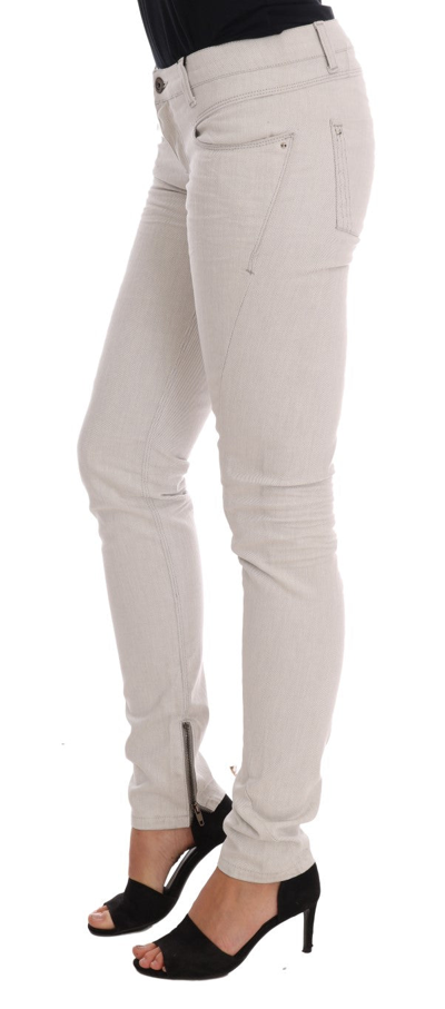 Shop Costume National White Cotton Stretch Slim Women's Jeans