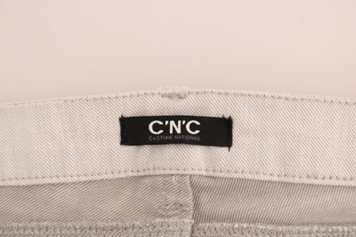 Shop Costume National White Cotton Stretch Slim Women's Jeans