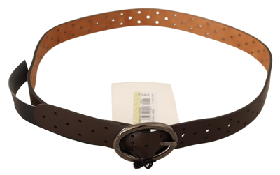 Costume National Belt Brown Wx Silver Buckle Holes Belt In Brown