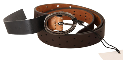 Costume National Belt Brown Wx Silver Buckle Holes Belt In Brown