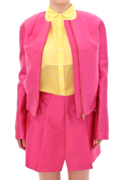 Shop Cote Co|te Pink Silk Blend Women's Jacket
