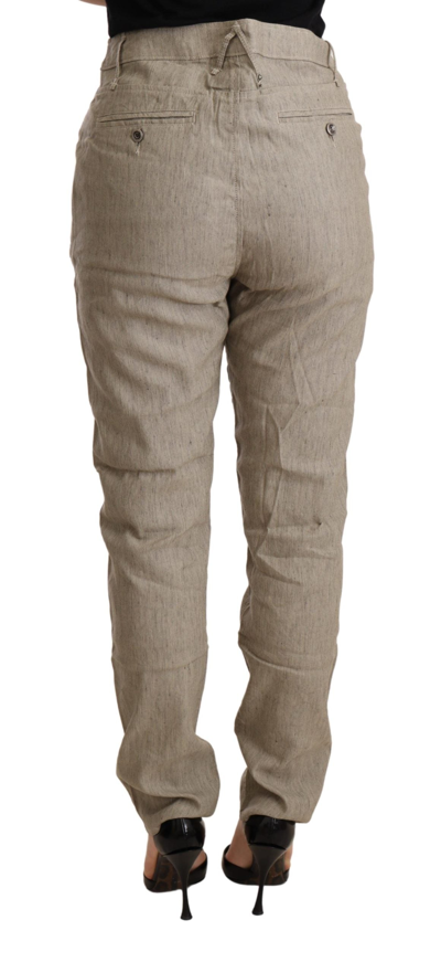 Shop Cycle Beige Mid Waist Casual Baggy Stretch Women's Trouser