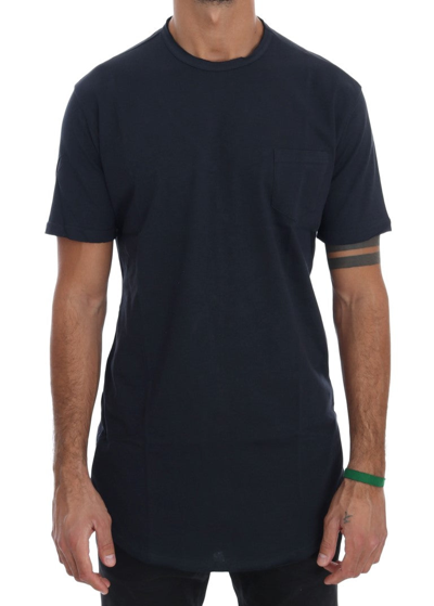 Shop Daniele Alessandrini Blue Cotton Crewneck Men's T-shirt