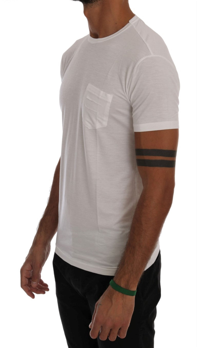 Shop Daniele Alessandrini White Cotton Crewneck Men's T-shirt