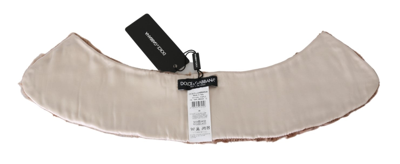 Shop Dolce & Gabbana Elegant Beige Lambskin Scarf For Women's Women