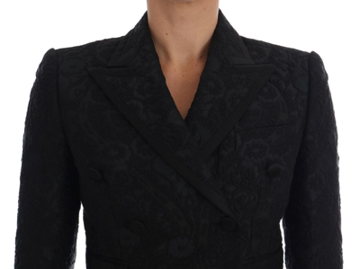 Shop Dolce & Gabbana Black Brocade Blazer Women's Jacket