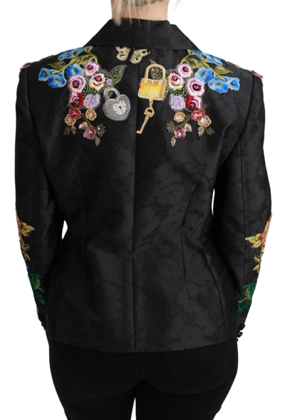 Shop Dolce & Gabbana Enchanted Sicilian Brocade Women's Blazer In Black