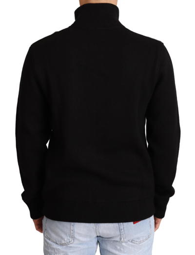 Shop Dolce & Gabbana Black Cashmere Zipper Mens Men's Sweater