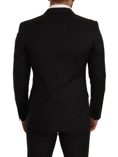 Shop Dolce & Gabbana Black Check Martini Slim Fit 2 Piece Men's Suit