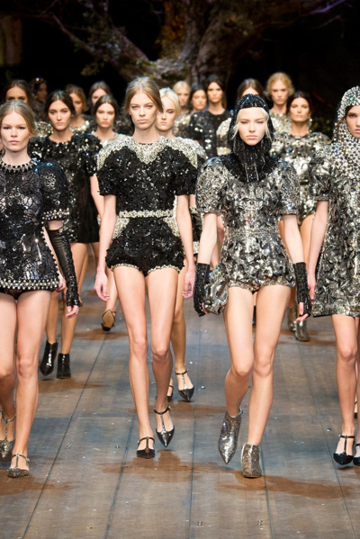 Shop Dolce & Gabbana Black Clear Crystal Runway Blouse Women's Top In Silver