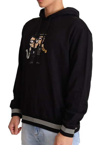 Shop Dolce & Gabbana Black Cotton Hooded #dgfamily Men's Sweater