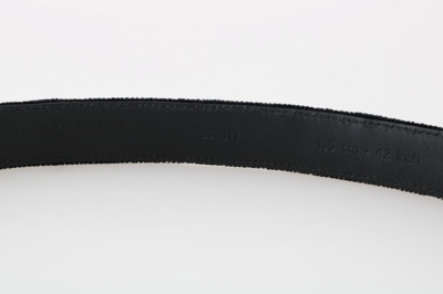Shop Dolce & Gabbana Black Cotton Royal Bee Embroidery Men's Belt