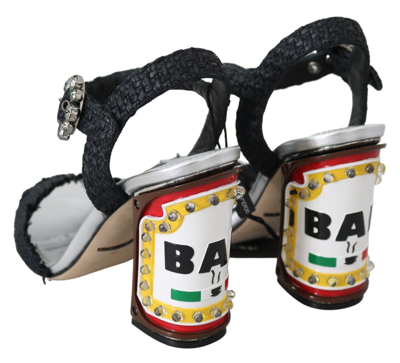 Shop Dolce & Gabbana Black Crystals Led Lights Sandals Women's Shoes