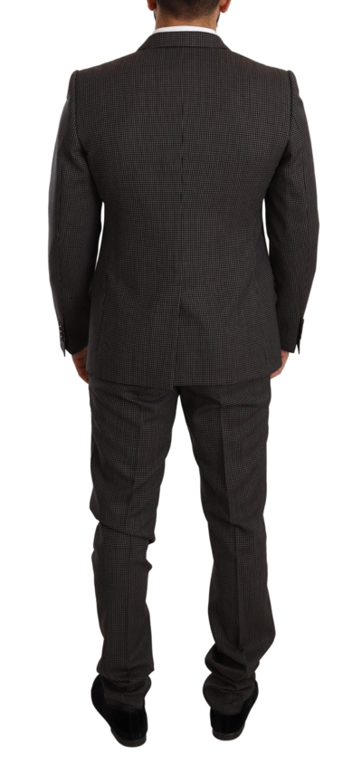 Shop Dolce & Gabbana Black Fantasy Pattern Wool Martini Men's Suit